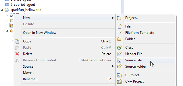 Making a new source file