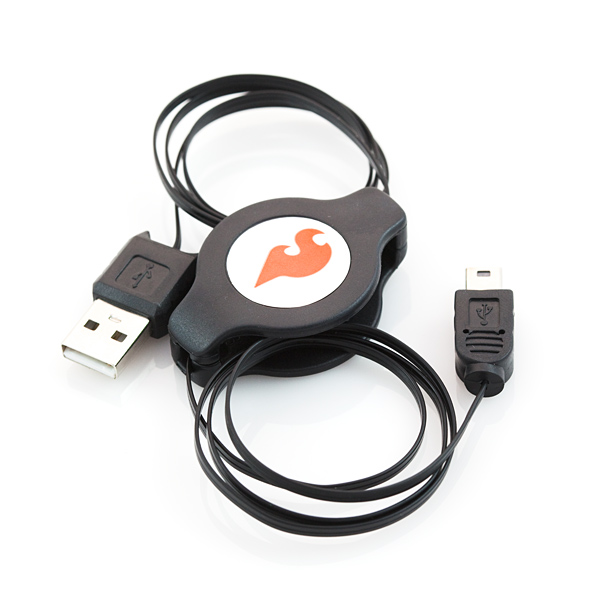 USB miniB Cable - 3.5 Foot Retractable