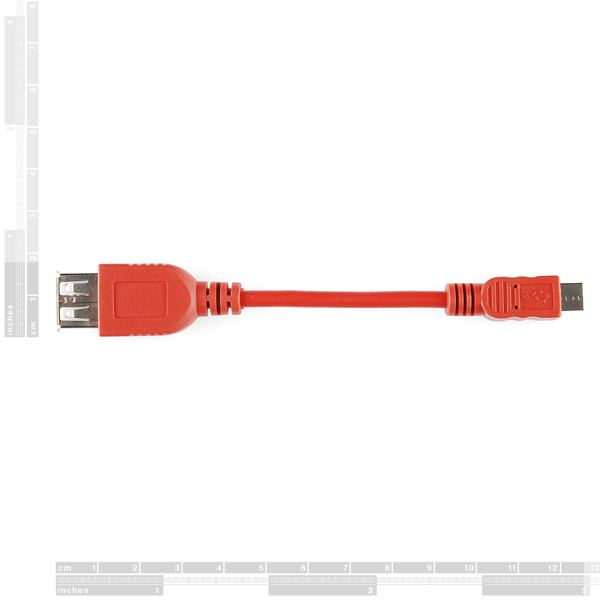 USB OTG Cable - Female A to Micro-A - 4"