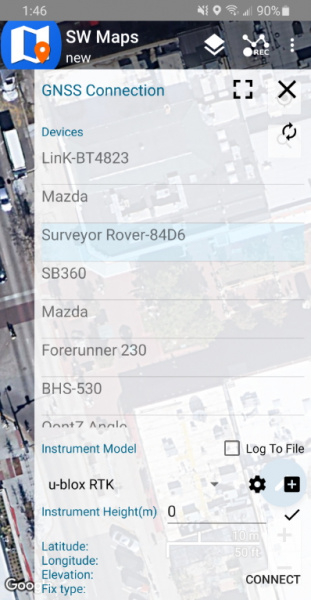 List of BT Devices in SW Maps