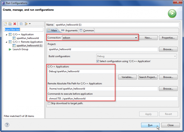 Run Configurations...