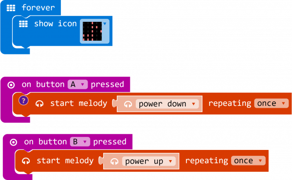 Example of 5x5 LED eighth note