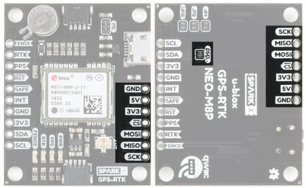 SPI ports on the SparkFun NEO-M8P