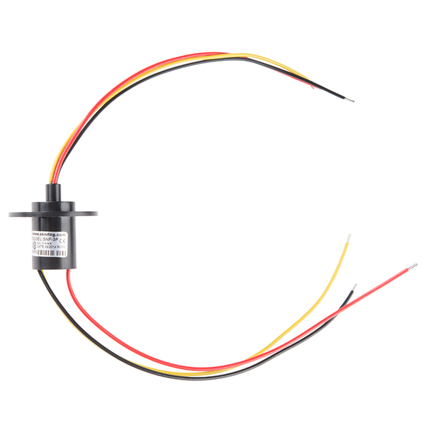 Factory Outlets 3MM Diam OD 16 MM Through Hole Slip Ring 2 Wires 2A 240VAC VDC 250RPM Rotary Connector for Robot 