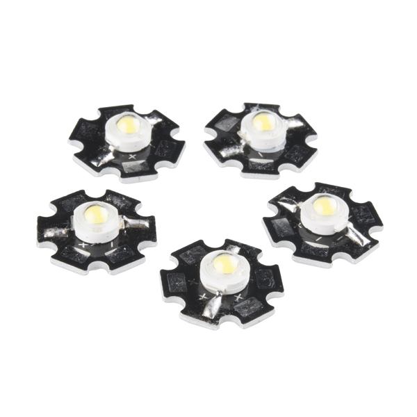 Puzzled Assassinate discount LED - 3W Aluminum PCB (5 Pack, Cool White) - COM-13105 - SparkFun  Electronics