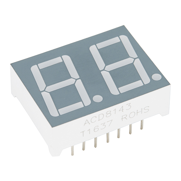 Dual 7-Segment Display - LED (RGB) - COM-13999 - SparkFun Electronics