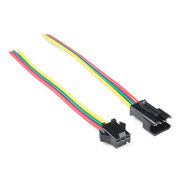 SparkFun Accessories LED Strip Pigtail Connector 3-pin 474-CAB-14575 Pack of 40