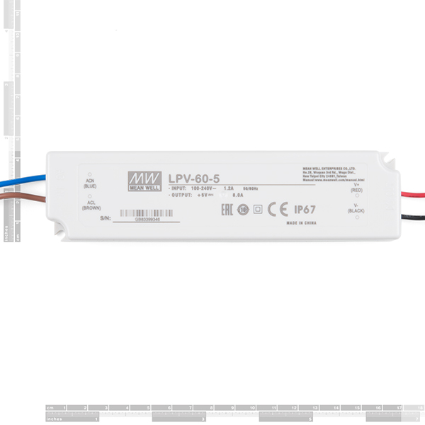 Mean Well LED Switching Power Supply - 5VDC, 8A
