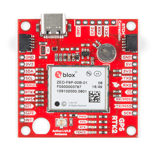 SparkFun GPS-RTK2 Board - ZED-F9P (Qwiic)