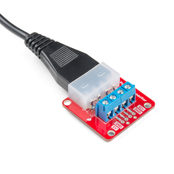 ATX Breakout Board Soldered with the 12V/5V's 4-Pin Connector Inserted