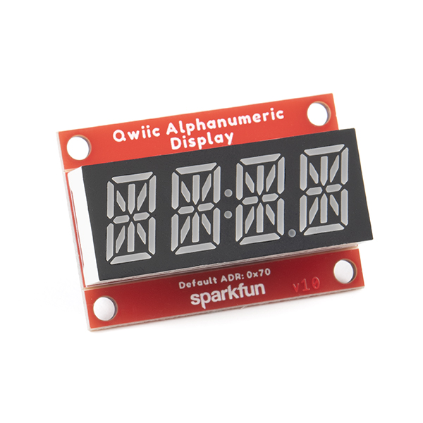 Qwiic Alphanumeric - Red - COM-16916 - SparkFun Electronics