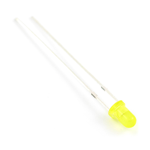 3mm Cylindrical LED Yellow 5 Pack