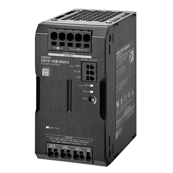 S8VK-WB Switch Mode Power Supply - 3-Phase, 480VAC, 24V, 480W