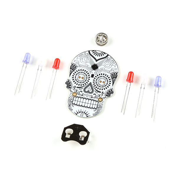 Day of the Geek - Soldering Badge Kit (White with Black Silk Screen)