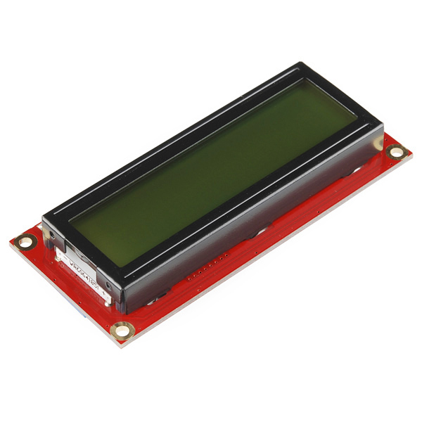 SparkFun Serial Enabled 16x2 LCD - Black on Green 3.3V