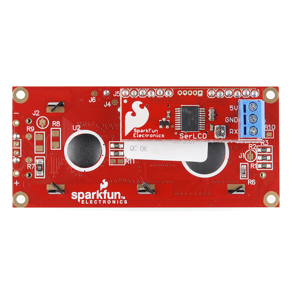 SparkFun Serial Enabled 16x2 LCD - Red on Black 3.3V