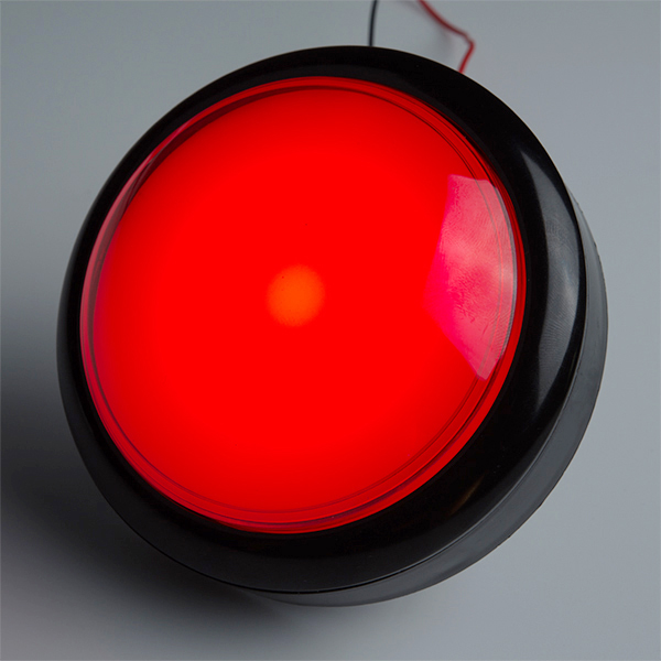 Massive Arcade Button with LED - 100mm Red