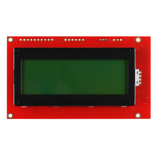 Serial Enabled 20x4 LCD - Black on Green 5V