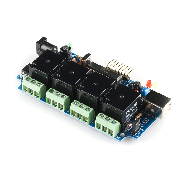 USB Relay Controller with 6-Channel I/O