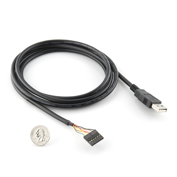 DTECH FTDI Adaptateur série USB vers TTL 5 V UART Câble 6 broches femelle FT232RL Cordon de données pour Windows 10 8 7 Linux Mac OS 3 mètres, Noir 