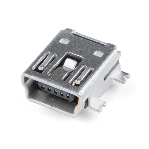 100PCS USB SMD 5-Pin Female Mini B Socket Connector 