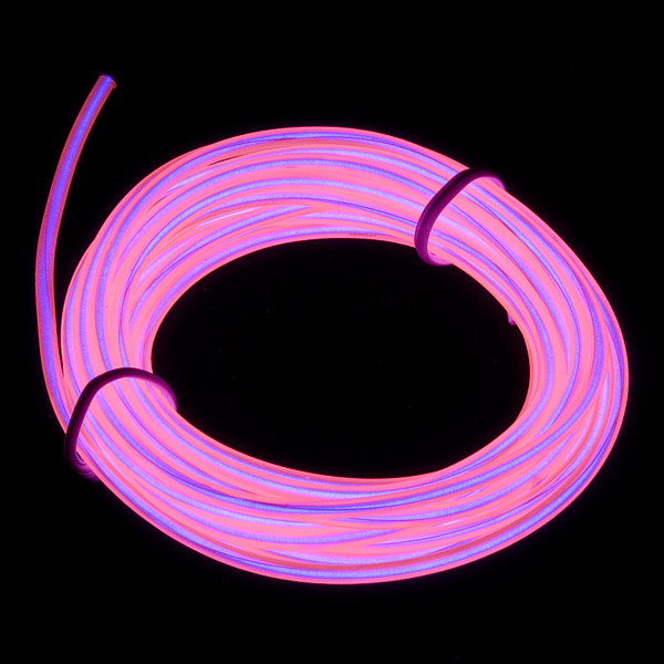 3m/9.8ft Large 2.3 mm Thick Orange Neon LED Light Glow EL Wire Craft Neon Wire String Light for DIY Project Costume Accessories Cosplay Powered by 6V