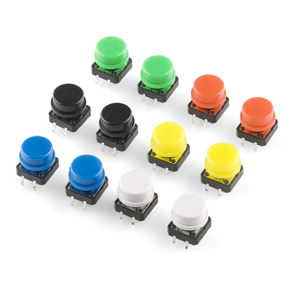 Tactile Push Button Switch Momentary Tact & Cap 12x12x7.3mm Kit Arduino HDUK