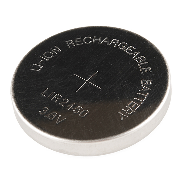 Coin Cell Battery - 24.5mm (Rechargeable CR2450)