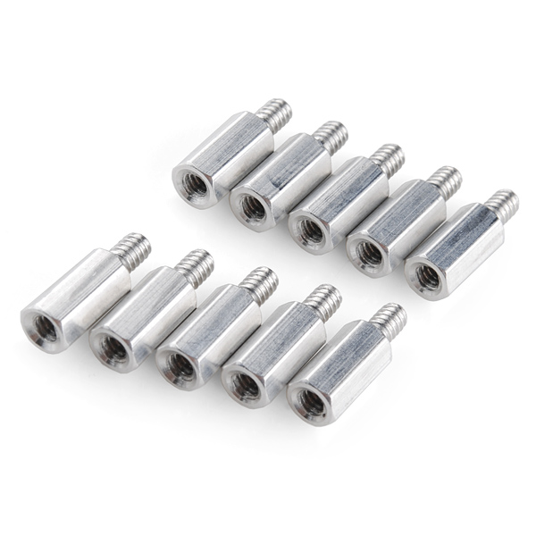 Threaded Hex Spacer Standoff 4/40 Threads 3/8" Long 1/4" Dia 25 pcs Steel 