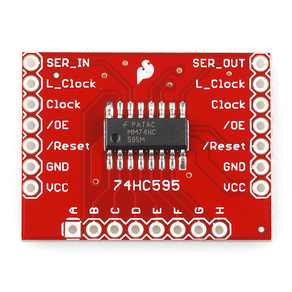 5 Pieces 74HC595 Shift Register Breakout Module RED 