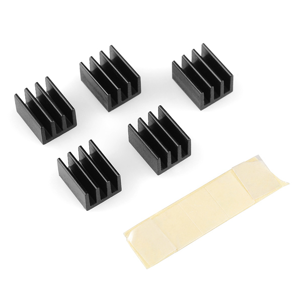 Small Heatsink with Thermal Tape (pack of 5)