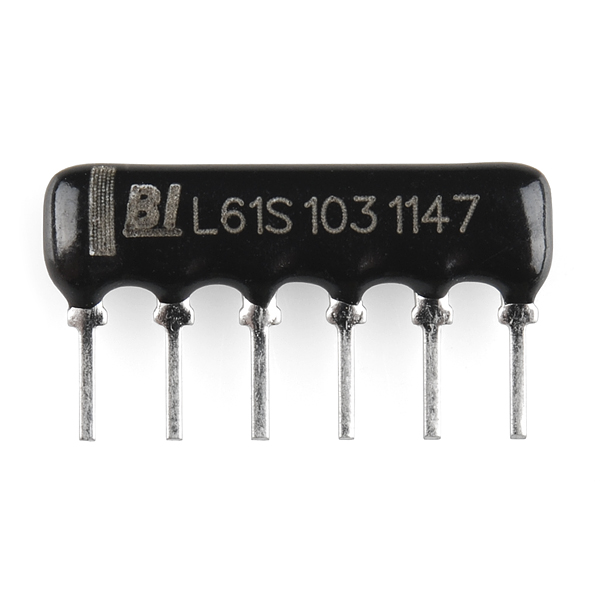 10 L07-1 2% 1K Resistor Network SIL 7 Pin 6 RESISTOR RESISTORS 015789 