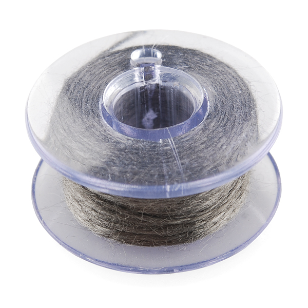  KOOKYE Conductive Thread 2 Bobbins 65ft/20m 60-80 Ω/m 2Ω/ft  Smooth Sewable for Arduino Lilypad with Needle Threader