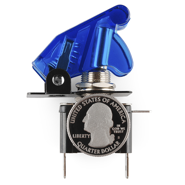 Toggle Switch and Cover - Illuminated (Blue)