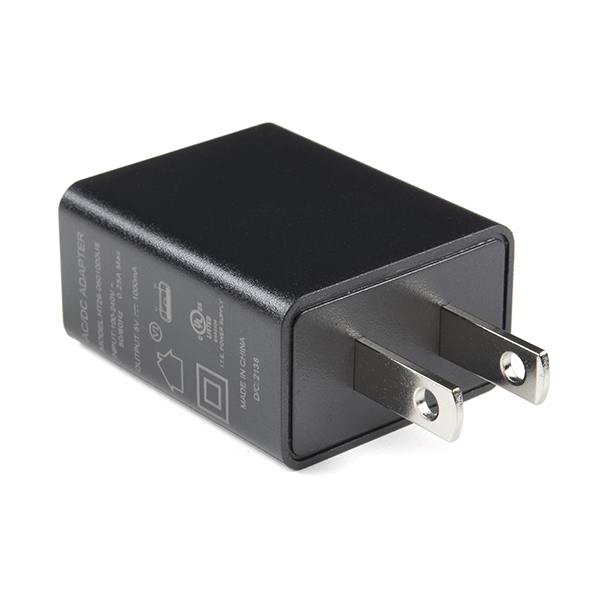 Misvisende Ansigt opad rabat USB Wall Charger - 5V, 1A (Black) - TOL-11456 - SparkFun Electronics