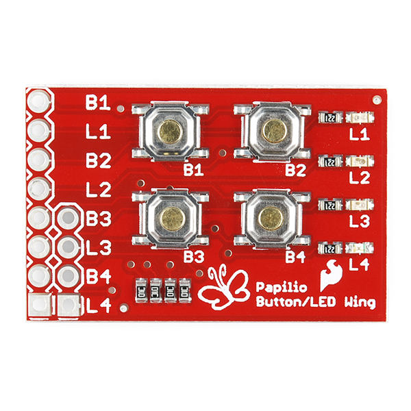Papilio Button LED Wing