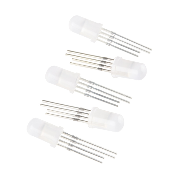 5 Pack NeoPixel Diffused 5mm Through-Hole LED 