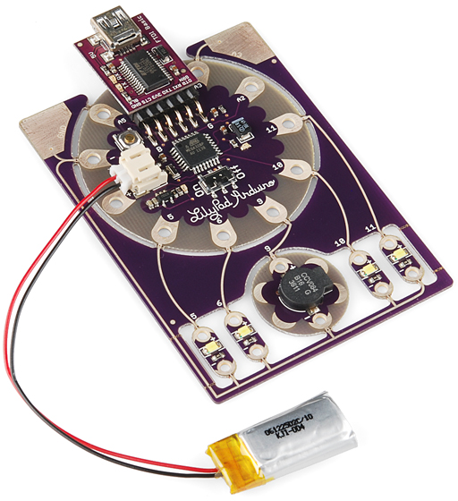 The ProtoSnap LilyPad Simple Development Board in all its glory