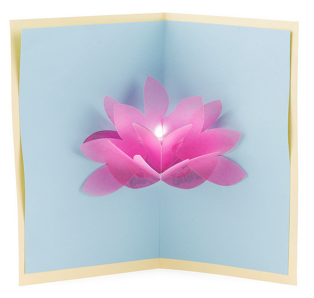 Lotus Flower Pop Up Card Template Free - Printable Templates