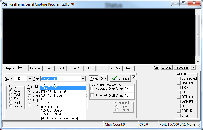 arduino hyperterminal windows 10