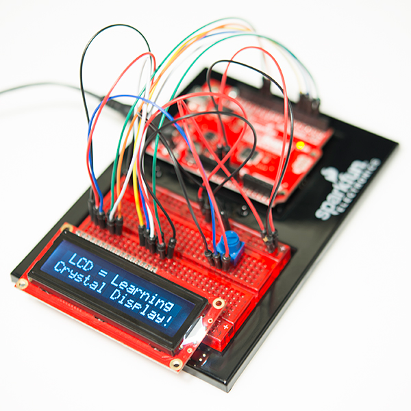 RedBoard connected to LCD