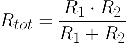 Equation for calculating two resistors in parallel