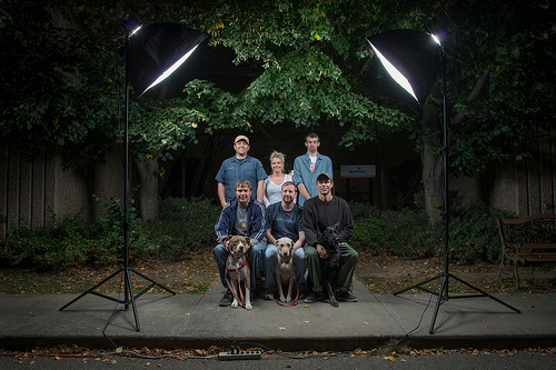 The Night Crew: six humans and three dogs (October 9, 2013)