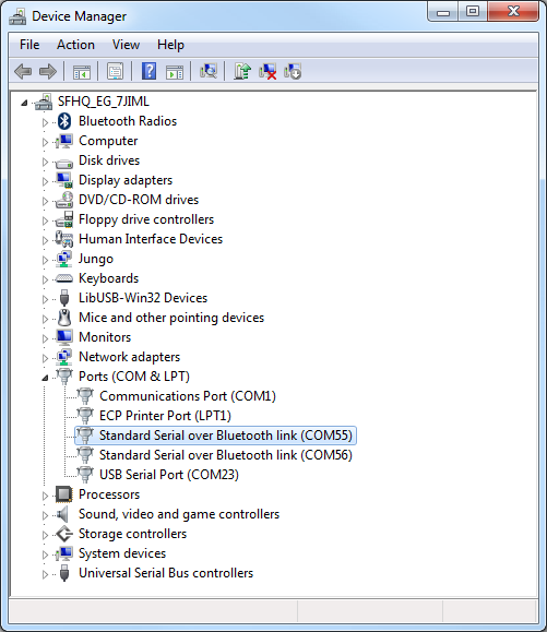 microsoft standard serial over bluetooth link driver download