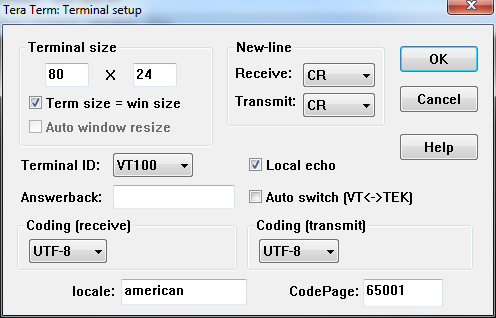 Tera Term Macro Examples