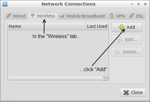 Adding a wireless connection