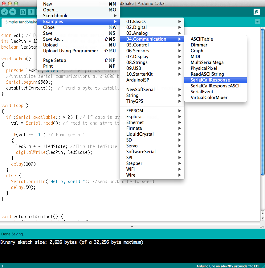 serial library arduino