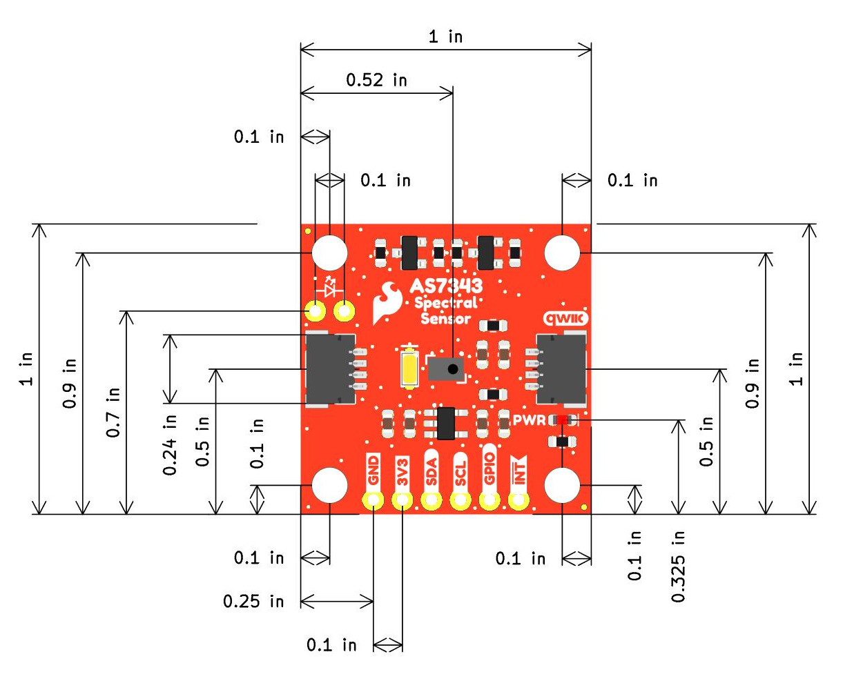 SparkFun Spectral Sensor - AS7343 (Qwiic) - SparkFun Electronics