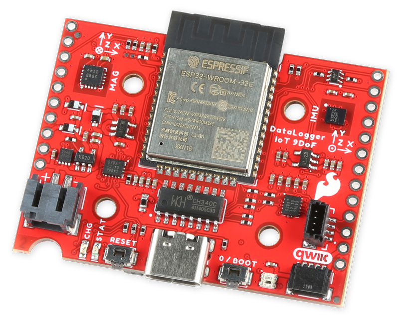 Front of the SparkFun DataLogger IoT Board
