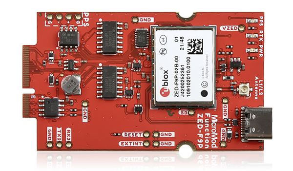 MicroMod GNSS ZED-F9P Function Board